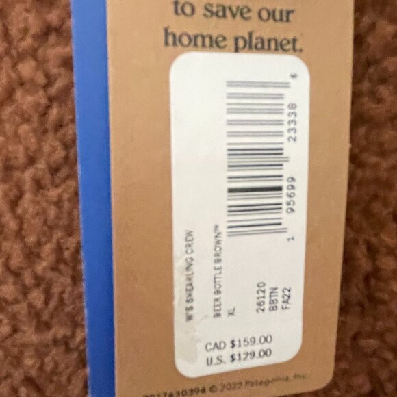 NEW Patagonia Women's Shearling Fleece Crew Top Sweatshirt Size XL Brown NWT - Picture 5 of 10